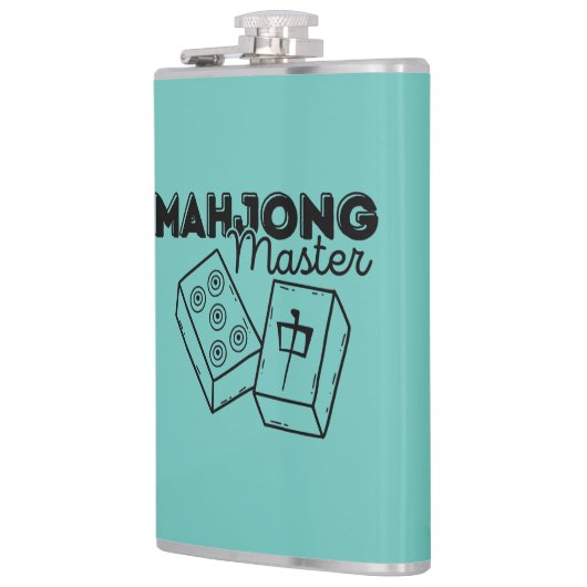 Mahjong Master | Funny Mahjong Player Flachmann (Links)