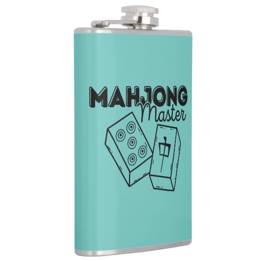 Mahjong Master | Funny Mahjong Player Flachmann (Rechts)