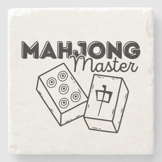 Mahjong Master Steinuntersetzer (Vorderseite)