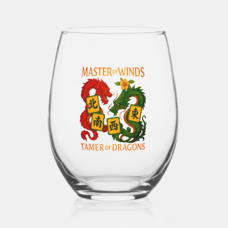 Mahjong-Meister der Winde und Bezwinger der Drache Weinglas Ohne Stiel