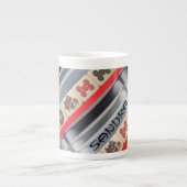 Mahjong mit Monogramm Porzellantasse (Vorderseite)