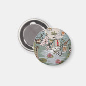 Mahjong Mondaufgang Magnet (Vorderseite/Rückseite)