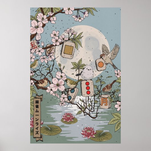 Mahjong Mondaufgang Poster (Vorne)