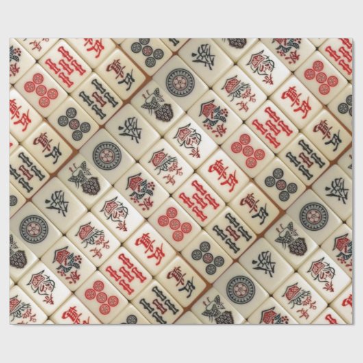 Mahjong Muster Geschenkpapier (Flach)