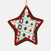 Mahjong Muster Keramik Ornament (Rechts)