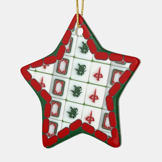 Mahjong Muster Keramik Ornament (Links)