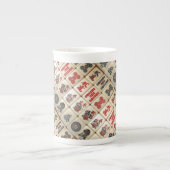 Mahjong Muster Porzellantasse (Vorderseite)