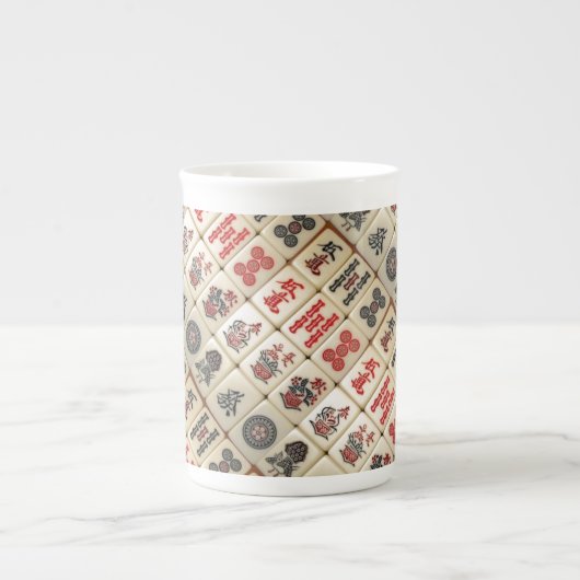 Mahjong Muster Porzellantasse (Vorderseite)
