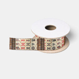 Mahjong Muster Satinband