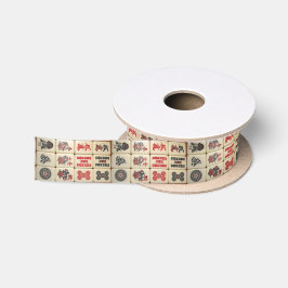 Mahjong Muster Satinband
