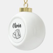 Mahjong Name oder Monogram Keramik Kugel-Ornament (Rechts)