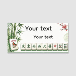 Mahjong Namensschild