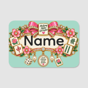 Mahjong Namensschild