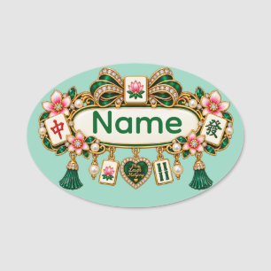 Mahjong Namensschild