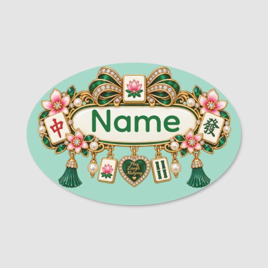 Mahjong Namensschild (Vorderseite)