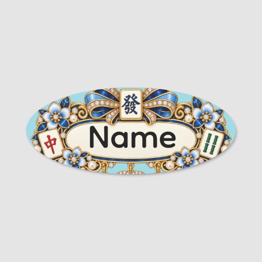 Mahjong Namensschild (Vorderseite)
