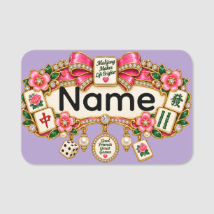 Mahjong Namensschild