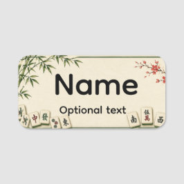 Mahjong Namensschild