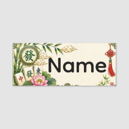 Mahjong Namensschild