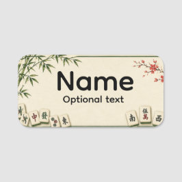Mahjong Namensschild