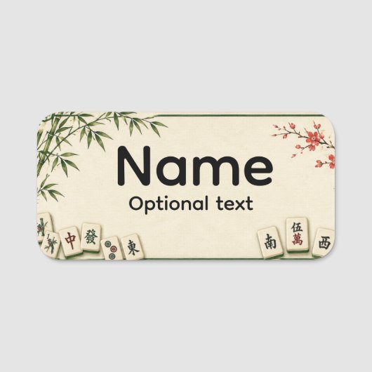 Mahjong Namensschild (Vorderseite)