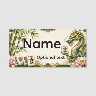 Mahjong Namensschilder Namensschild