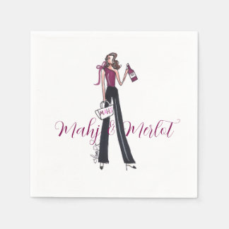 Mahjong napkins serviette