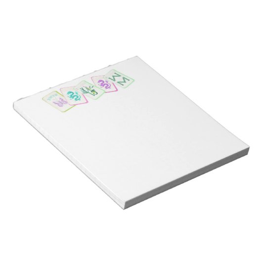 MAHJONG NOTEPAD NOTIZBLOCK (angewinkelt)