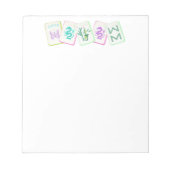 MAHJONG NOTEPAD NOTIZBLOCK (Vorderseite)