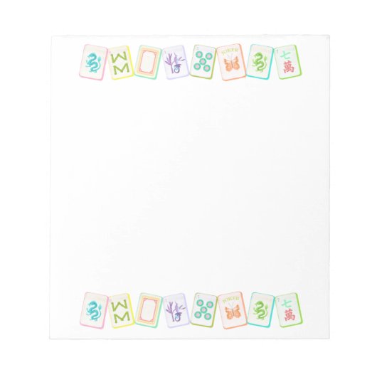 MAHJONG NOTEPAD NOTIZBLOCK (Vorderseite)