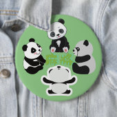 Mahjong Panda Niedlich Funny Button (Beispiel)