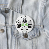 Mahjong Panda Niedlich Funny Button (Beispiel)