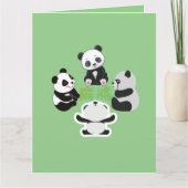 Mahjong Panda Niedlich Funny Karte (Vorderseite)