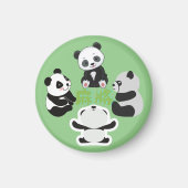 Mahjong Panda Niedlich Funny Magnet (Vorne)