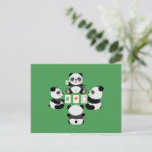 Mahjong Panda Postkarte (Stehend Vorderseite)