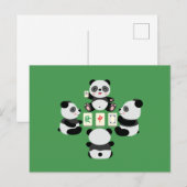 Mahjong Panda Postkarte (Vorne/Hinten)