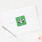 Mahjong Panda Quadratischer Aufkleber (Umschlag)