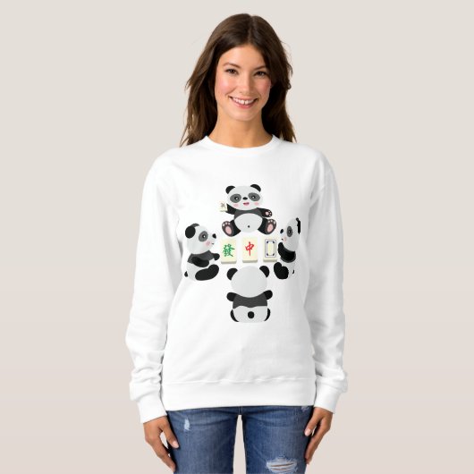 Mahjong Panda Sweatshirt (Vorne ganz)
