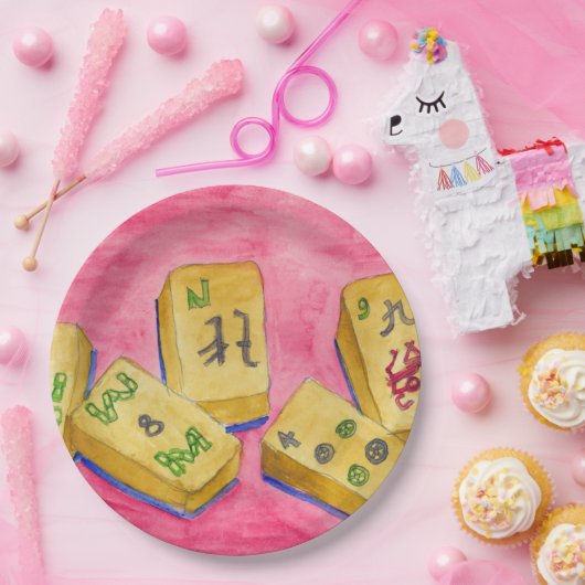 Mahjong Pappteller (Party)