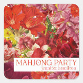 Mahjong Party Anpassbare Sticker (Vorderseite)