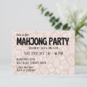 Mahjong Party Einladung (Stehend Vorderseite)