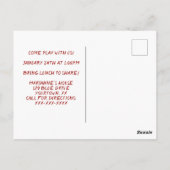 Mahjong Party Einladung Postcard Postkarte (Rückseite)