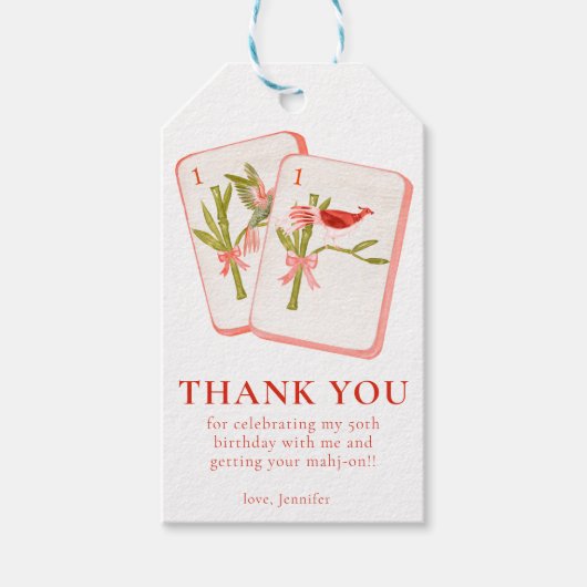 Mahjong Party Geschenkanhänger (Vorderseite)