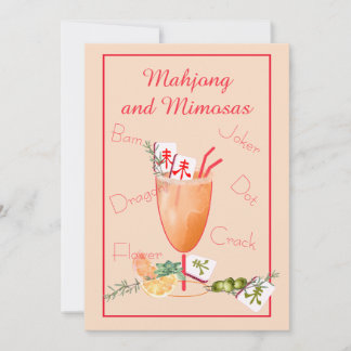 Mahjong Party Invitation Einladung