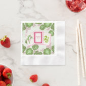 Mahjong-Party, Kohl und Mahjong-Stein Serviette (Beispiel)