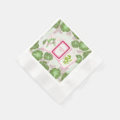 Mahjong-Party, Kohl und Mahjong-Stein Serviette (Ecke)