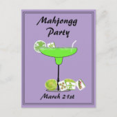 Mahjong Party Postcard Einladung (Vorderseite)