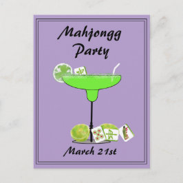 Mahjong Party Postcard Einladung