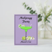 Mahjong Party Postcard Einladung (Stehend Vorderseite)