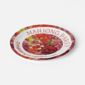 Mahjong Party Rich Bold Floral Custom Pappteller (Schrägansicht)